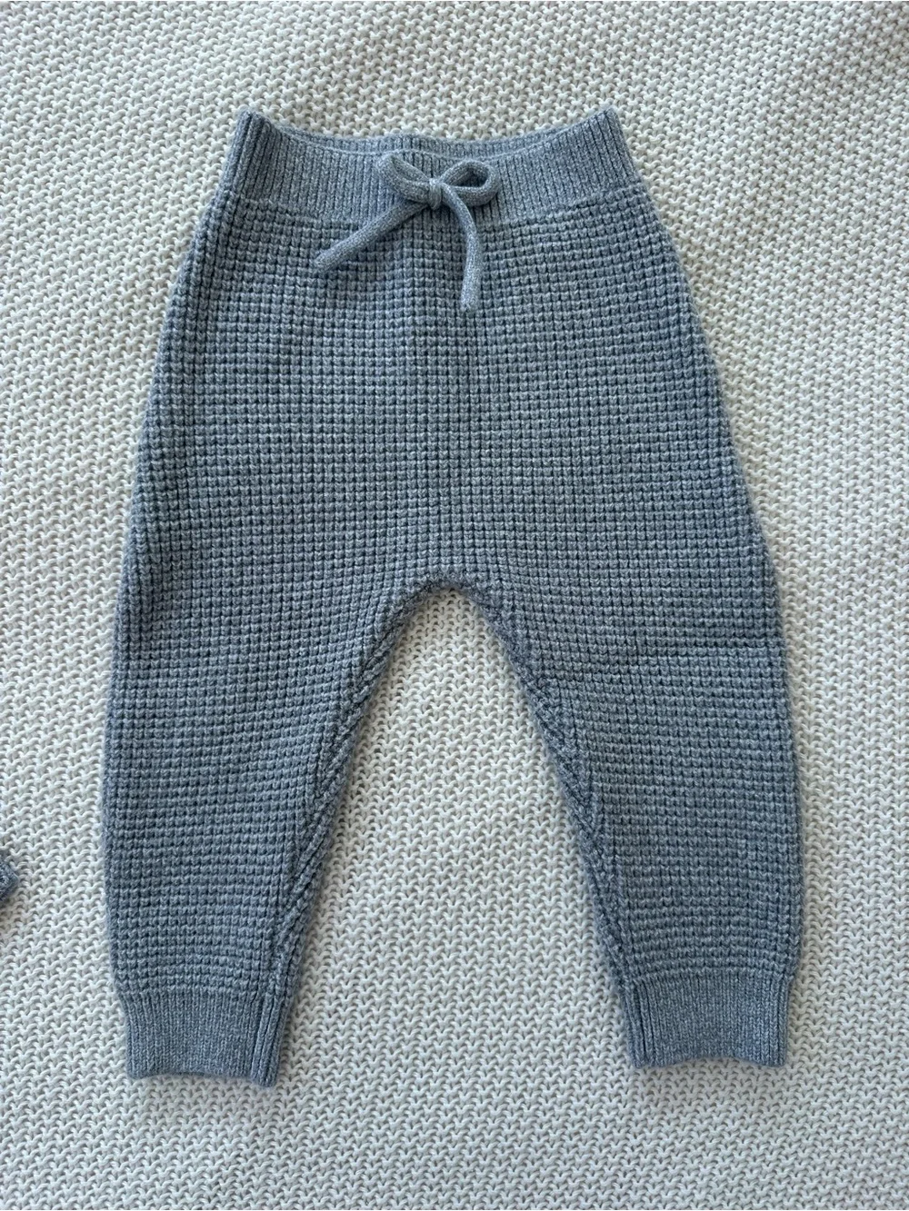 Rylee + Cru Tassel Cardigan, pant and sweater - Dusty Blue